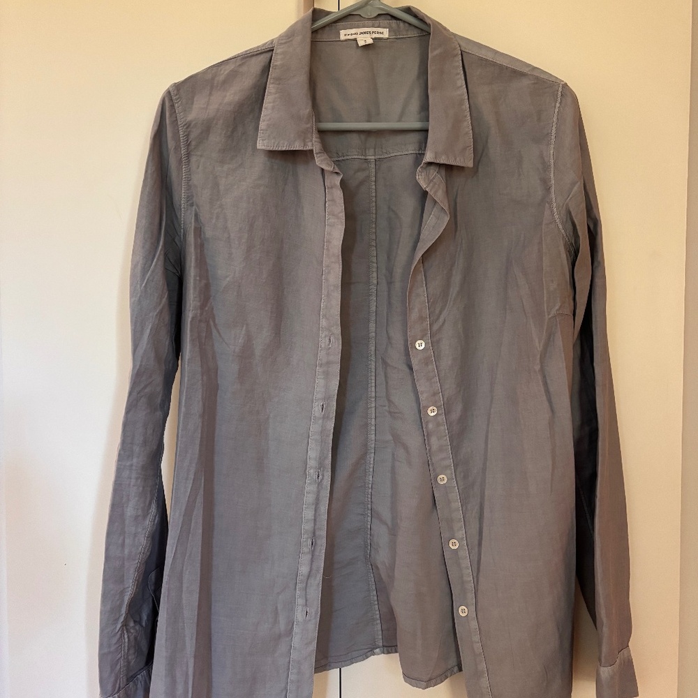 James Perse  Blue/Grey button down shirt